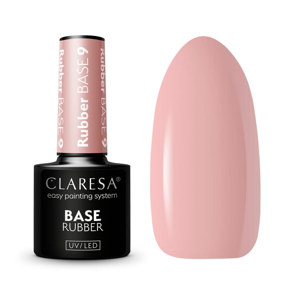 Claresa Baza Kauczukowa Rubber 9 pod lakier hybrydowy na paznokcie. Manicure i Pedicure