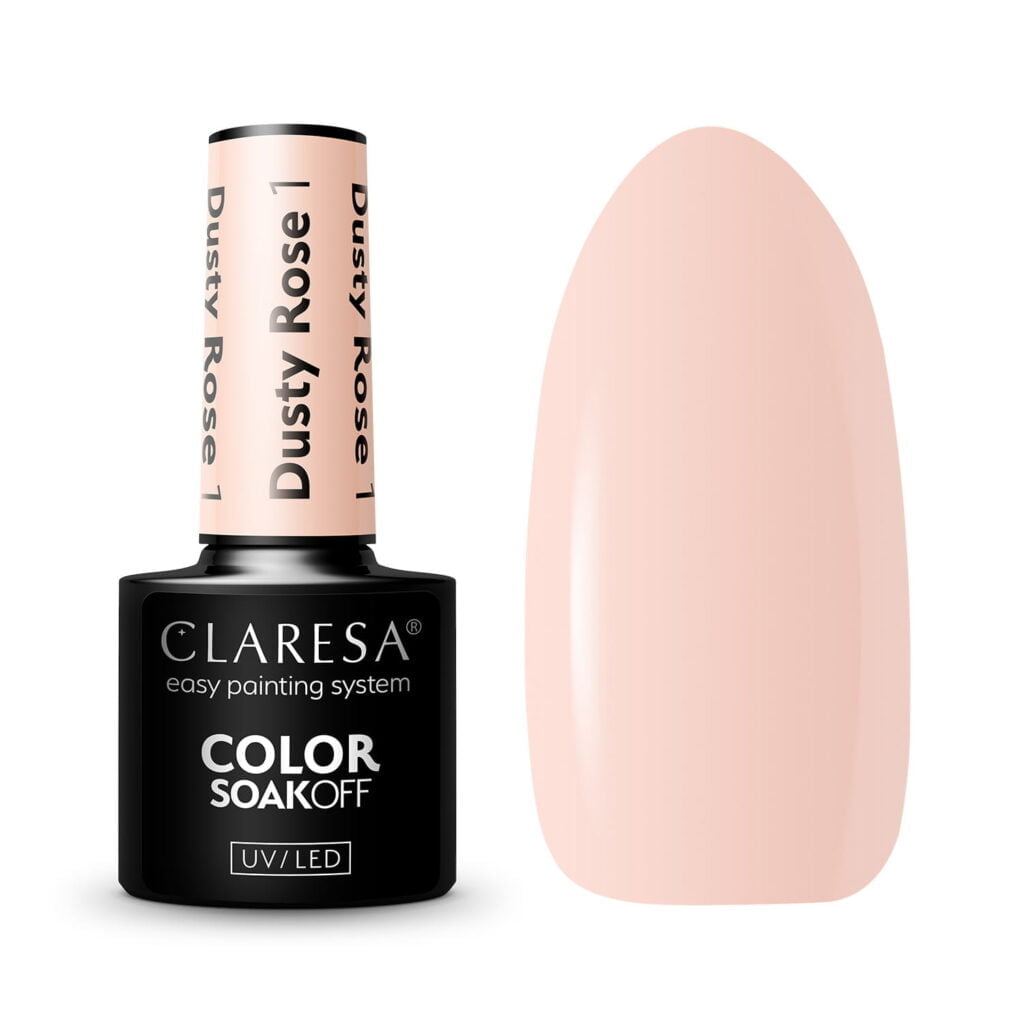 Claresa lakiery hybrydowy Dusty Rose 1 do paznokci. Manicure i Pedicure hybrydowy.