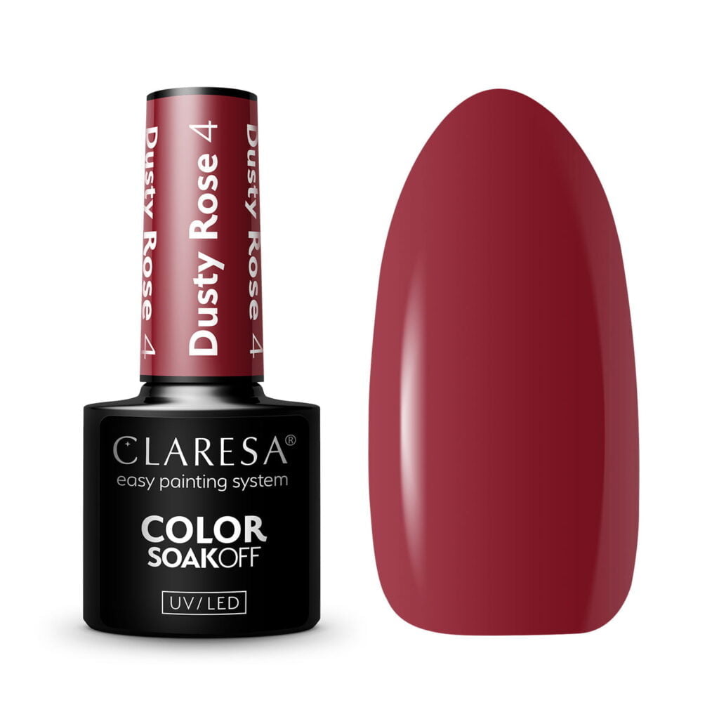 Claresa lakiery hybrydowe Dusty Rose 4 do paznokci. Manicure i Pedicure hybrydowy.