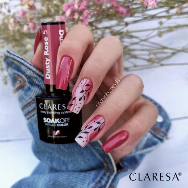 Claresa stylizacja lakiery hybrydowe Dusty Rose 5 do paznokci. Manicure i Pedicure hybrydowy.