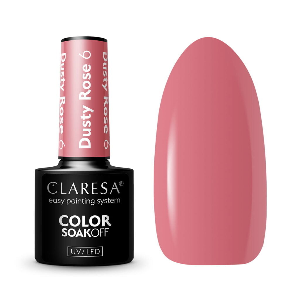 Claresa lakiery hybrydowe Dusty Rose 6 do paznokci. Manicure i Pedicure hybrydowy.