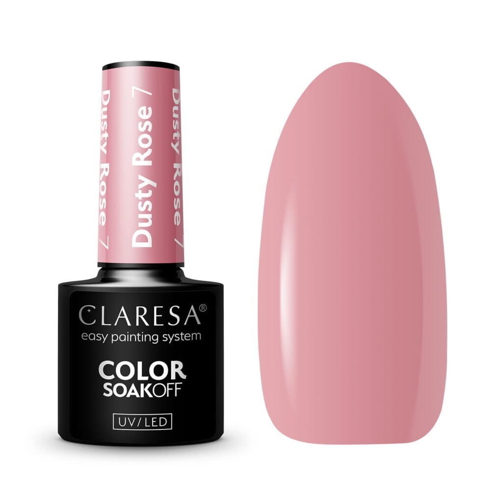 Claresa lakiery hybrydowe Dusty Rose 7 do paznokci. Manicure i Pedicure hybrydowy.