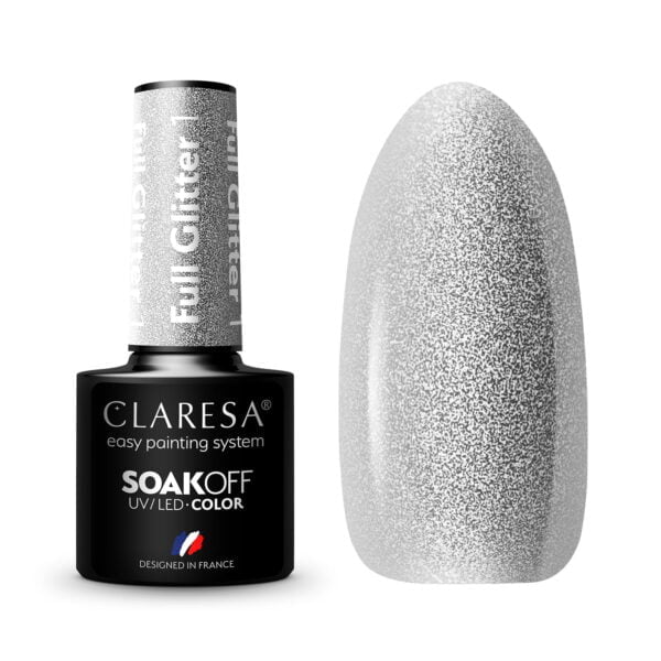 Claresa lakiery hybrydowe Full Glitter 1 do paznokci. Manicure i Pedicure hybrydowy.