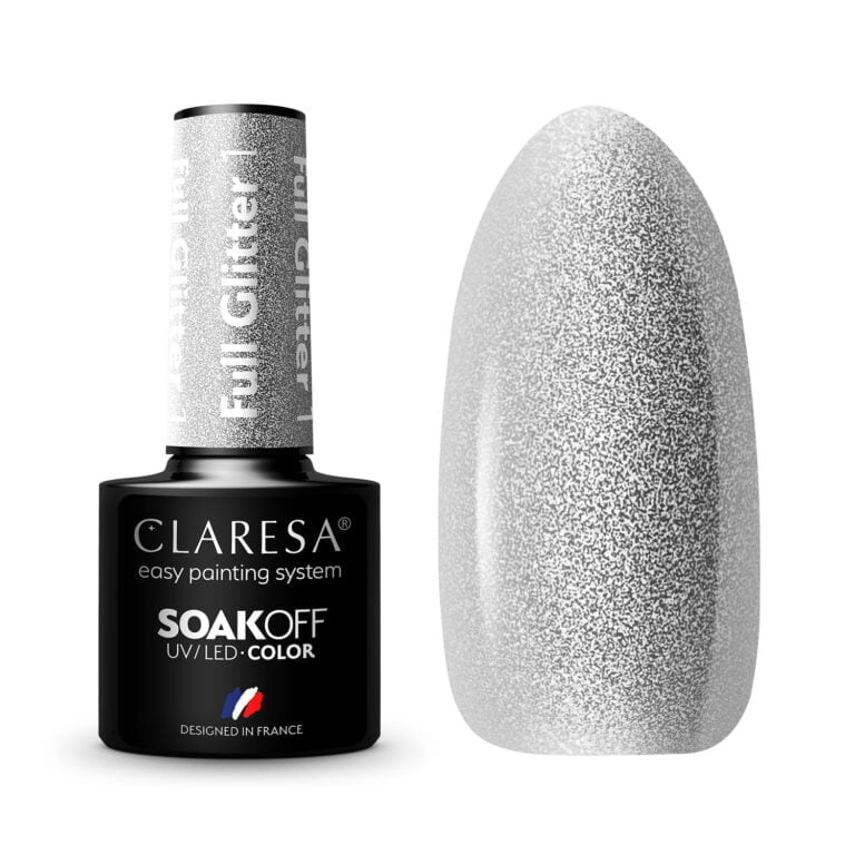 Claresa lakiery hybrydowe Full Glitter 1 do paznokci. Manicure i Pedicure hybrydowy.