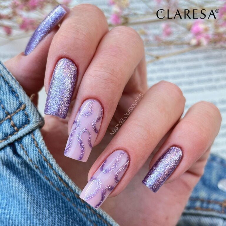 Claresa stylizacja lakiery hybrydowe Full Glitter 6 do paznokci. Manicure i Pedicure hybrydowy.