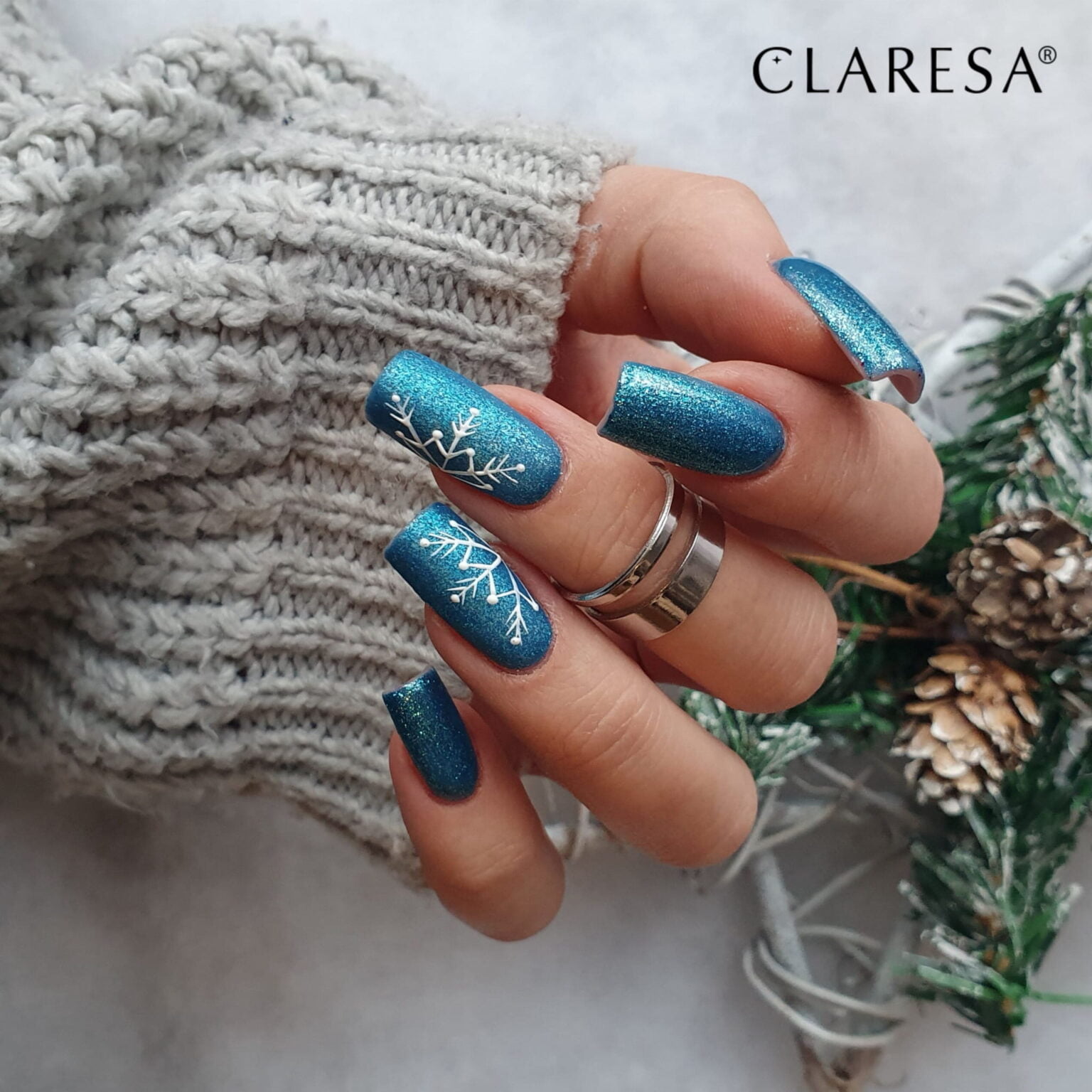 Claresa stylizacja lakiery hybrydowe Full Glitter 7 do paznokci. Manicure i Pedicure hybrydowy.