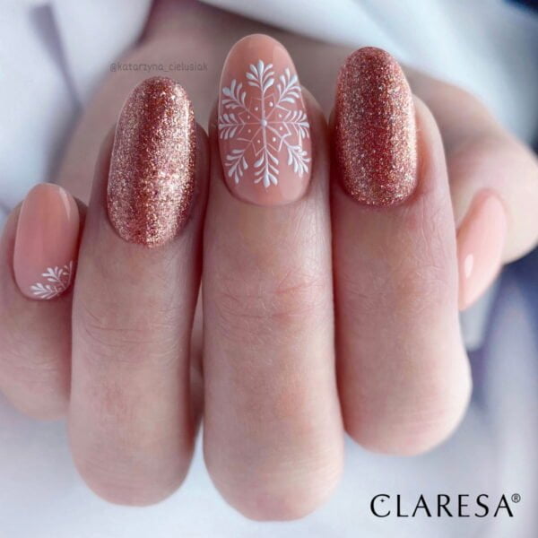 Claresa stylizacja lakiery hybrydowe Full Glitter 8 do paznokci. Manicure i Pedicure hybrydowy.