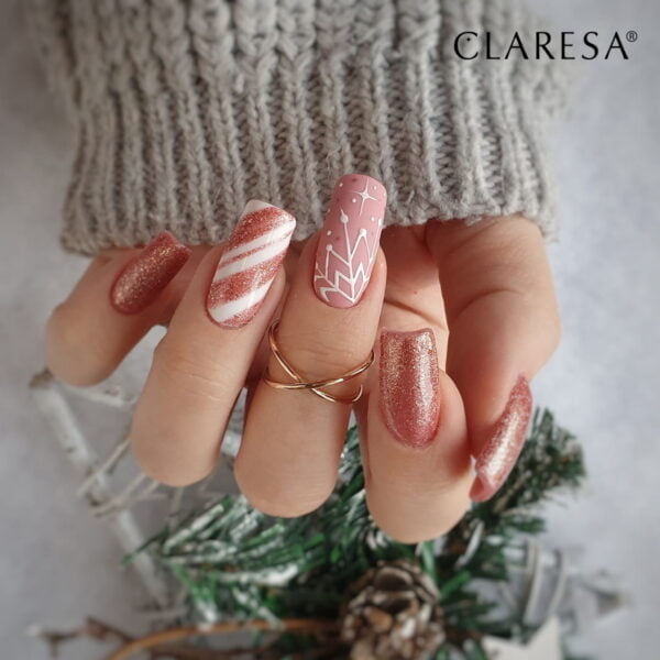 Claresa stylizacja lakiery hybrydowe Full Glitter 8 do paznokci. Manicure i Pedicure hybrydowy.