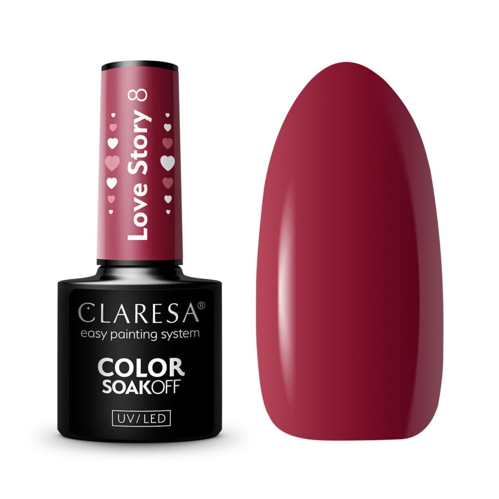 Claresa lakiery hybrydowe Love Story 8 do paznokci. Manicure i Pedicure hybrydowy.