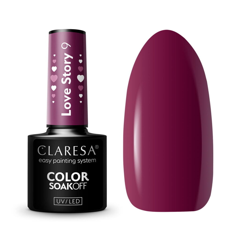 Claresa lakiery hybrydowe Love Story 9 do paznokci. Manicure i Pedicure hybrydowy.