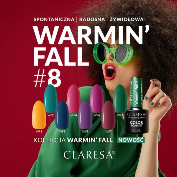 Claresa kolekcja lakierów hybrydowych Warmin Fall do paznokci. Manicure i Pedicure hybrydowy.