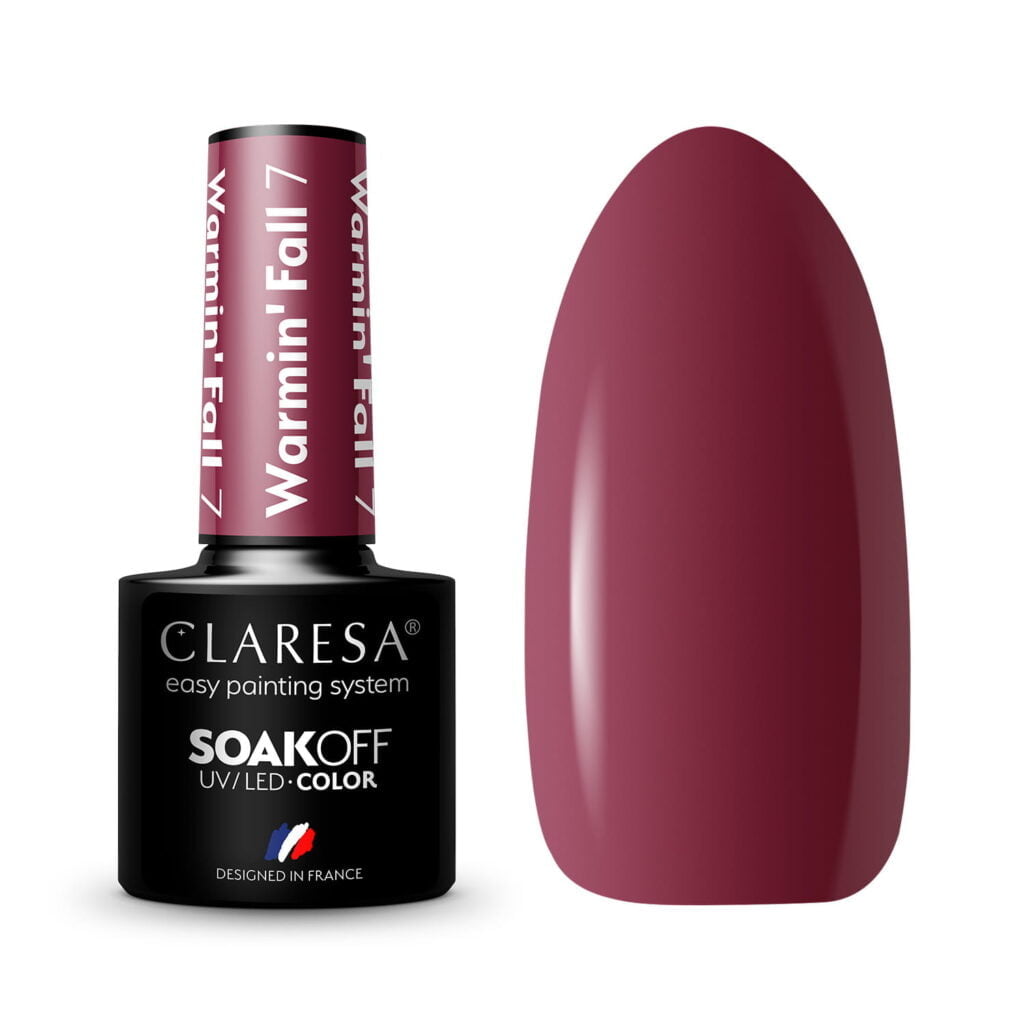 Claresa lakiery hybrydowy Warmin Fall 7 do paznokci. Manicure i Pedicure hybrydowy.