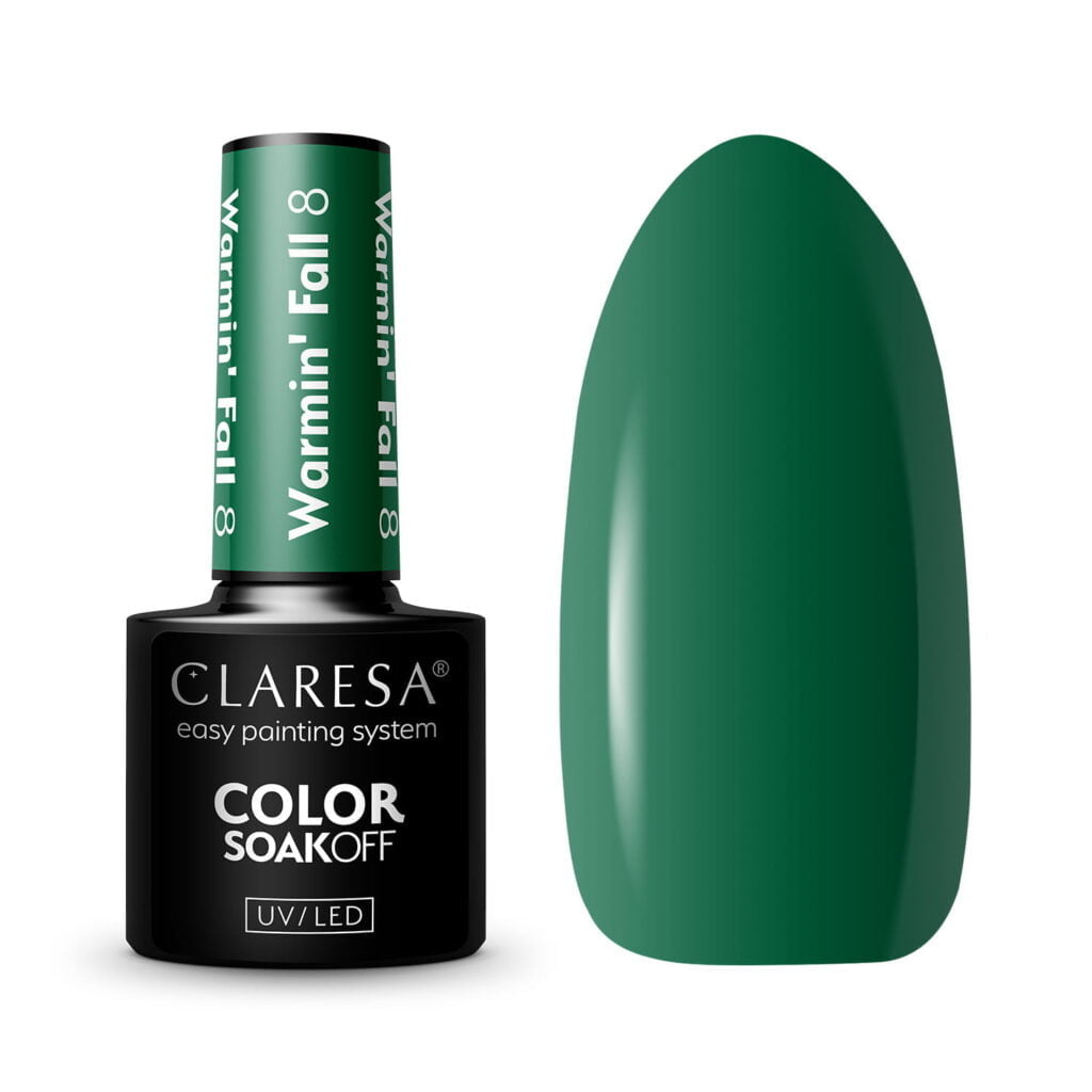 Claresa lakiery hybrydowy Warmin Fall 8 do paznokci. Manicure i Pedicure hybrydowy.