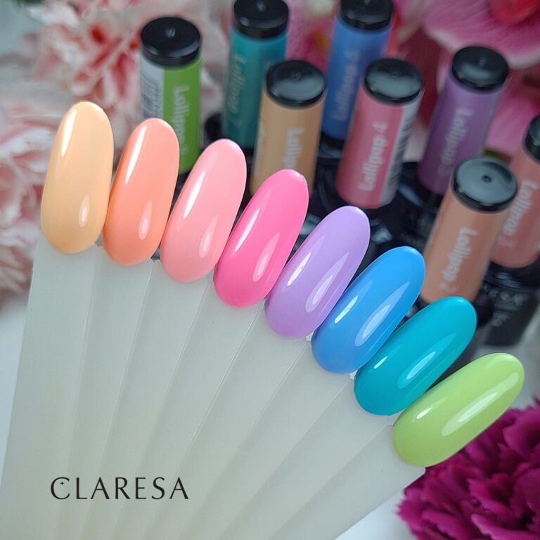 Claresa lakiery hybrydowe Lollipop Zestaw 8 lakierów hybrydowych do paznokci. Manicure i Pedicure hybrydowy.