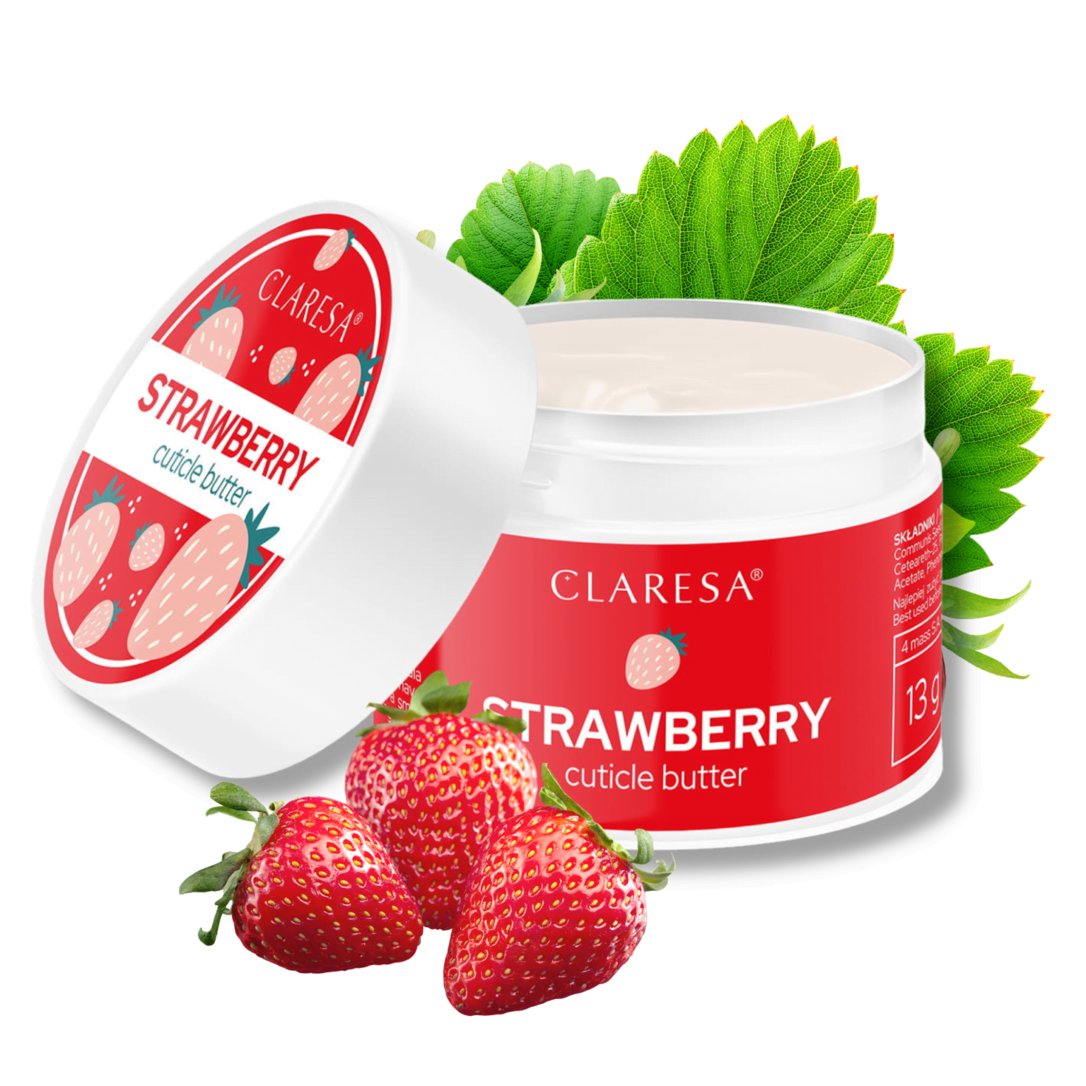 Claresa masełko do skórek truskawkowe. Cuticle Butter Strawberry