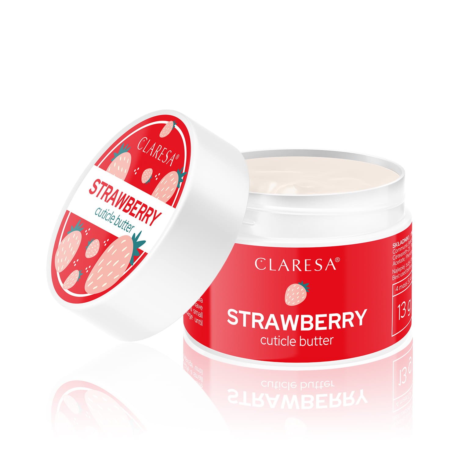 Claresa masełko do skórek truskawkowe. Cuticle Butter Strawberry