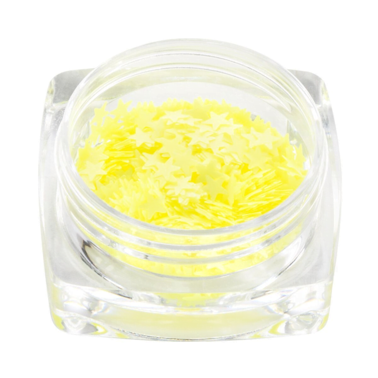 Ozdobne żółte gwiazdki do zdobienia paznokci. Manicure i Pedicure hybrydowy.