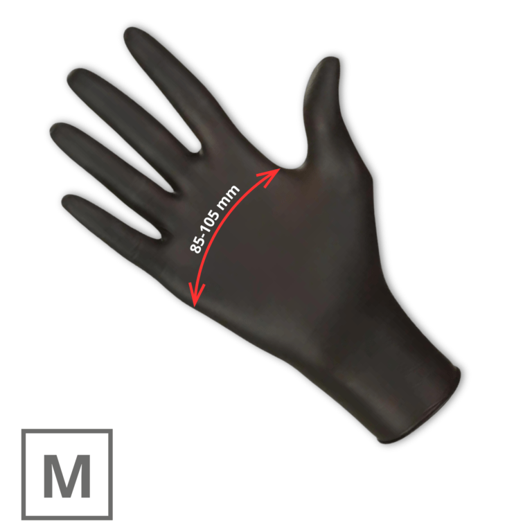 Mercator Medical Rękawiczki Nitrylowe Black M - 100szt.