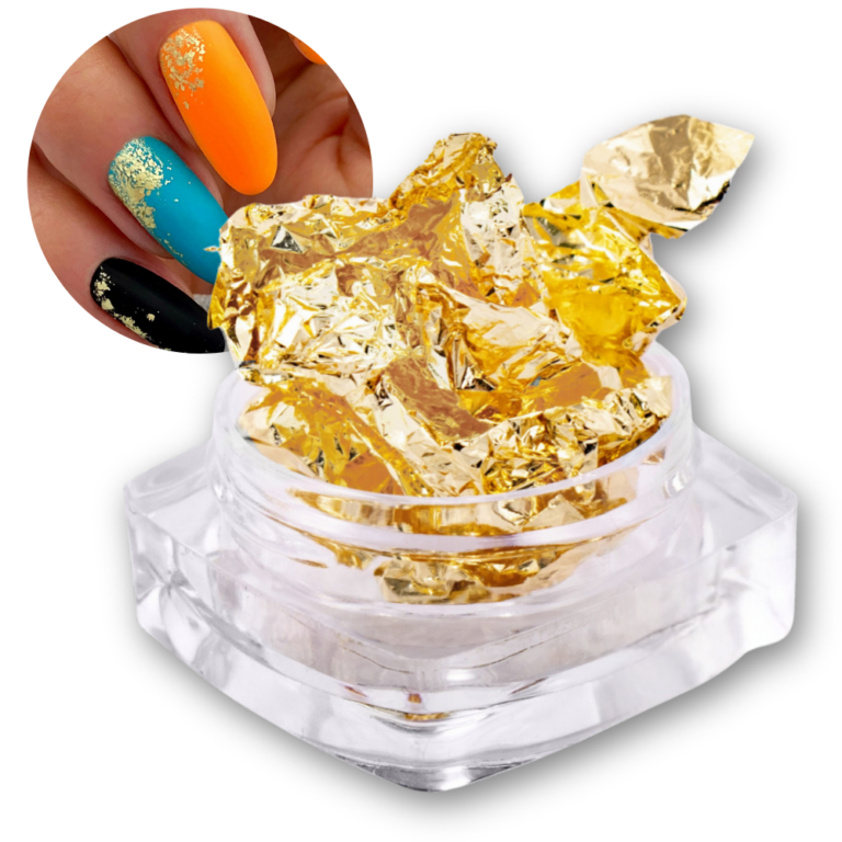 FOLIA PAZŁOTKO DO ZDOBIENIA PAZNOKCI W KOLORZE ZŁOTYM