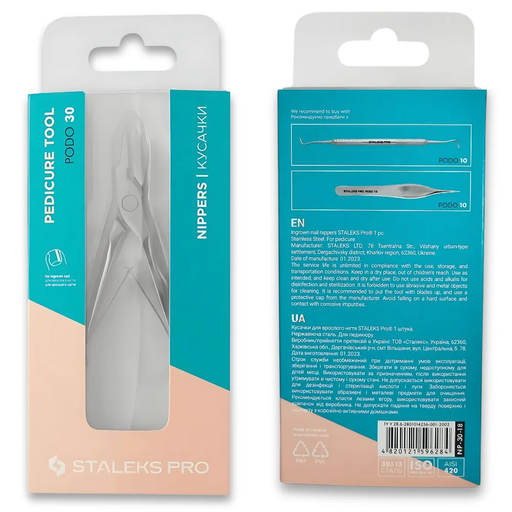 Staleks cążki cegi do wrastających paznokci PODO 30 18mm