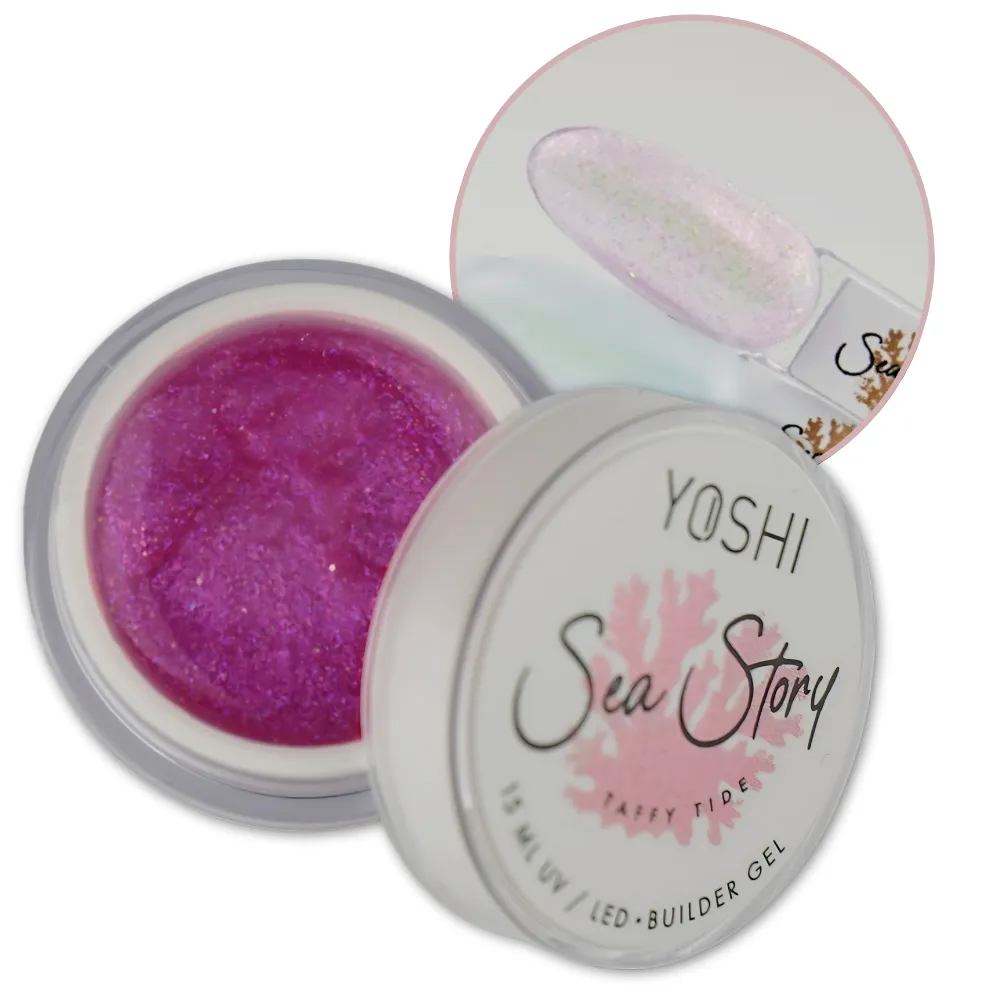 Yoshi Żel Sea Story Taffy Tide lawendowy z drobinkami 15ml