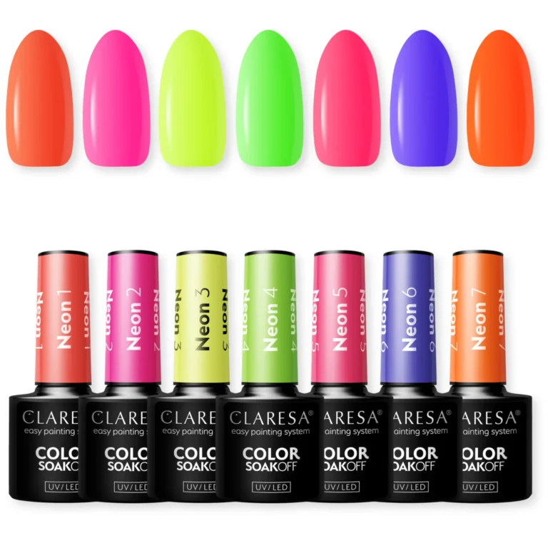 claresa Neon 1-7 zestaw lakierów hybrydowych
