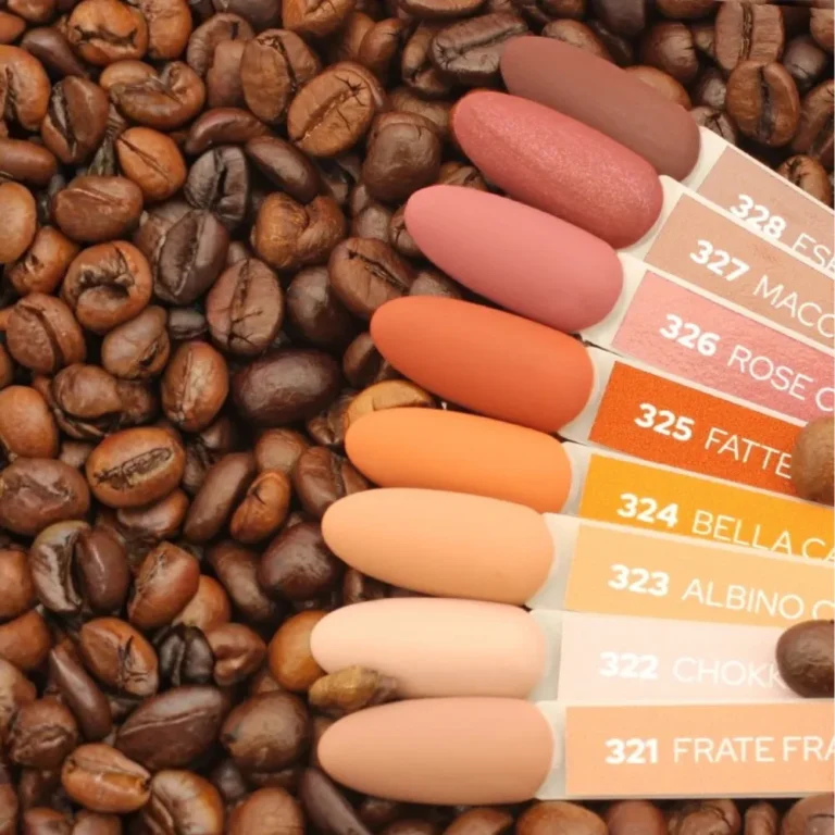 oshi Lakier hybrydowy Chokka Mokka 322 jasny beż z drobinkami