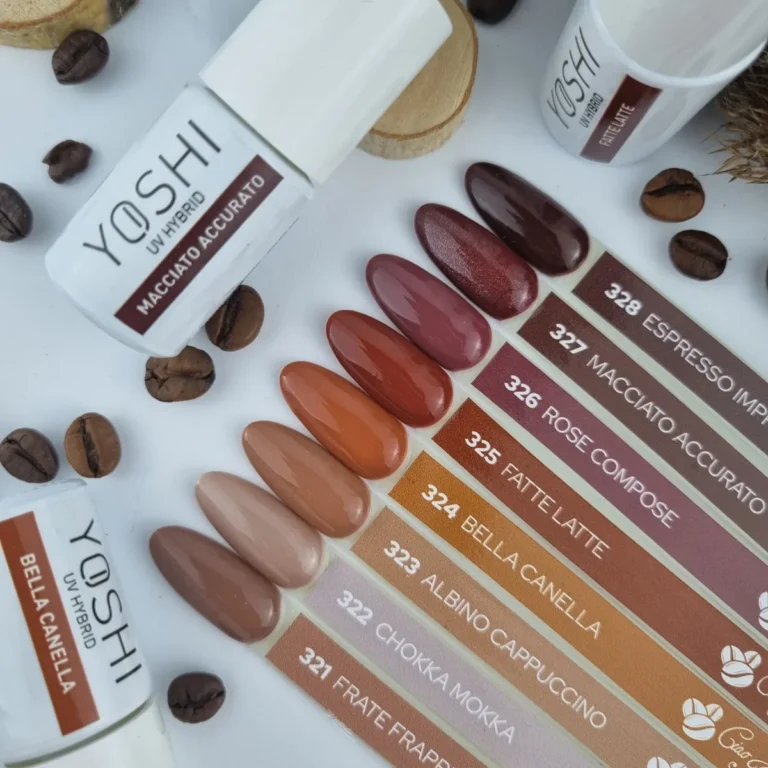 oshi Lakier hybrydowy Chokka Mokka 322 jasny beż z drobinkami