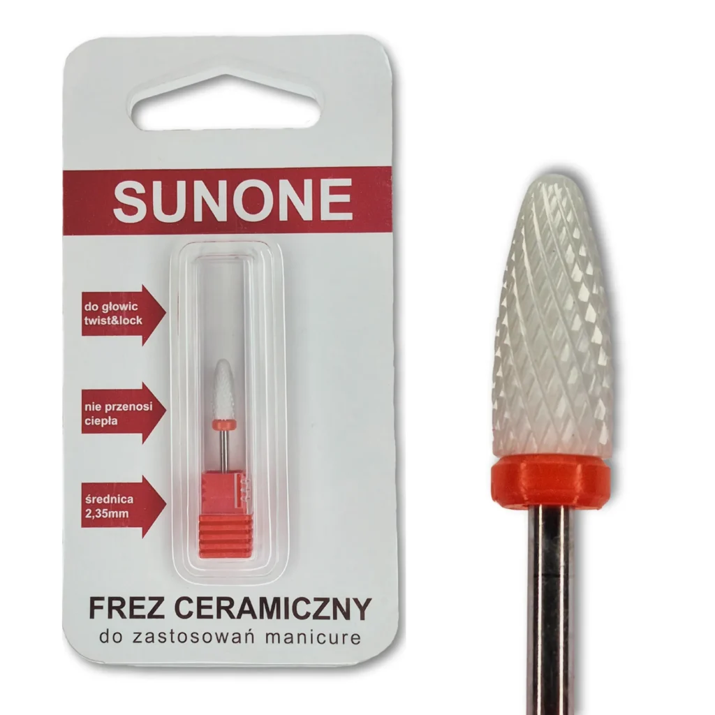 SUNONE FREZ CS1 CERAMICZNY STOŻEK SZCZELINOWY DELIKATNY CZERWONY
