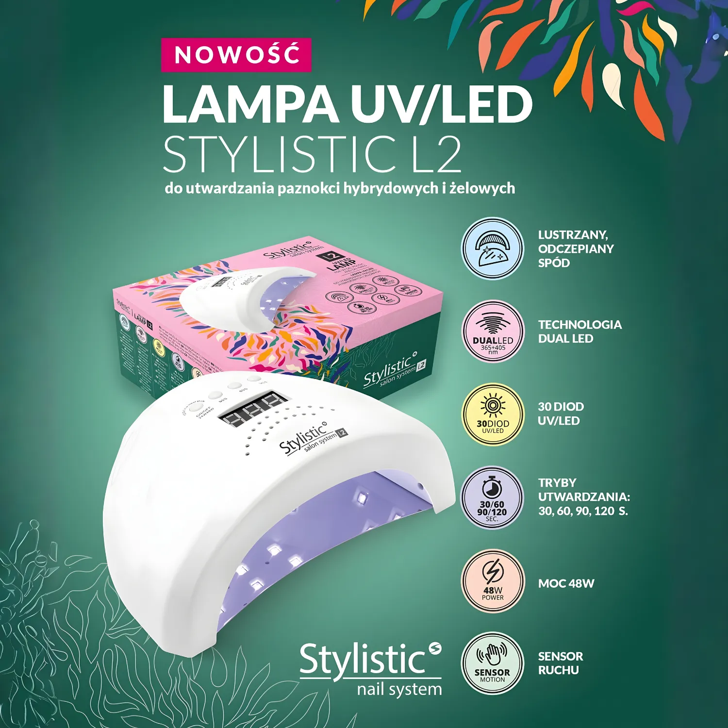 STYLISTIC Lampa do paznokci L2 UV/LED 48W