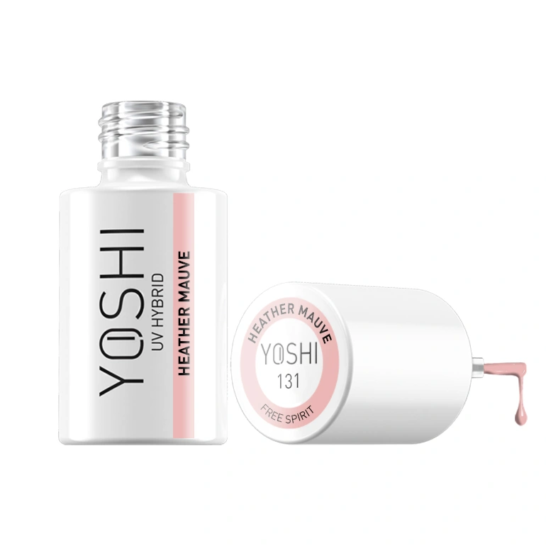 YOSHI LAKIER HYBRYDOWY HEATHER MAUVE 131 DO PAZNOKCI RÓŻ Z NUTĄ FIOLETU